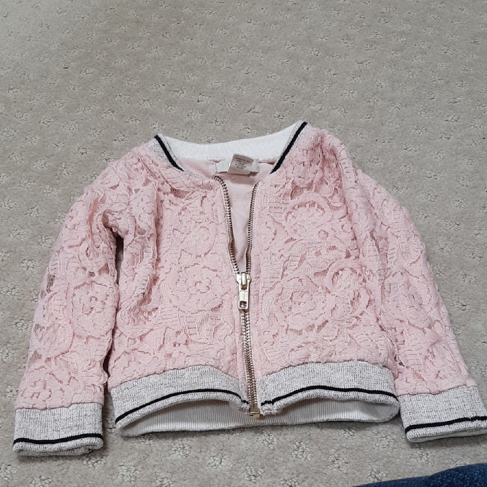 Peek Blush Pink Lace Kids Jacket 3-6 Month